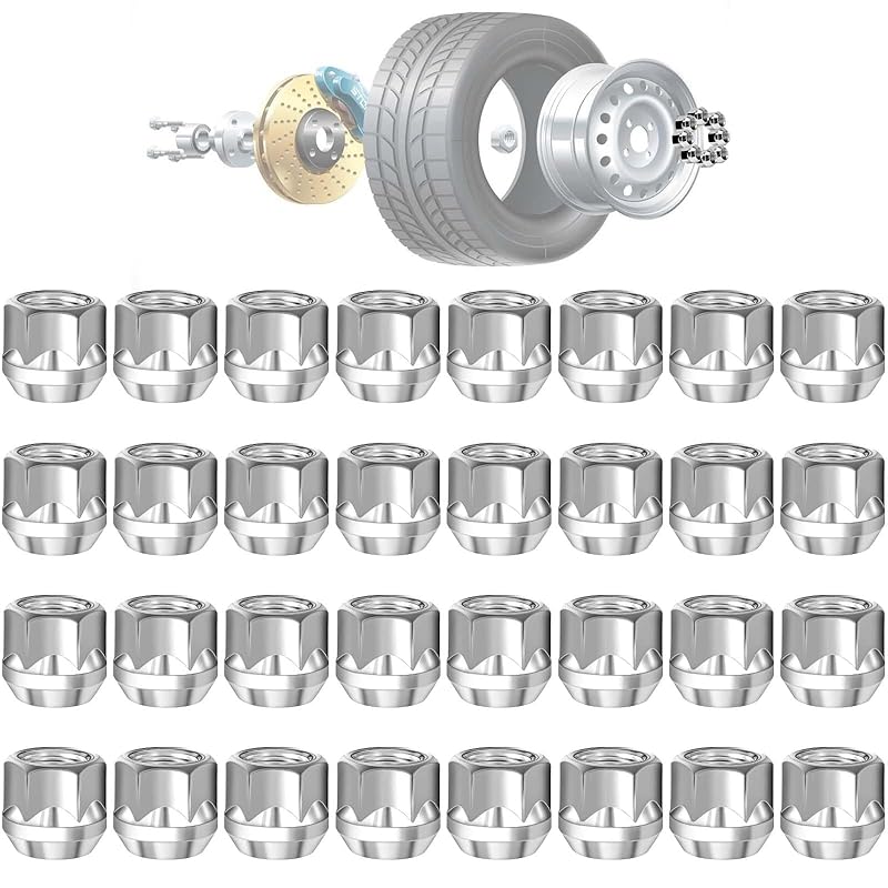 20 PCS 1/2-20 Inch Zinc-Plated Steel Trailer 509 Lug Nuts Fit For 1/2" Wheel Lug Studs Dexter EZ Lube Trailer Camper RV Truck, Axle Hub Tire Open End