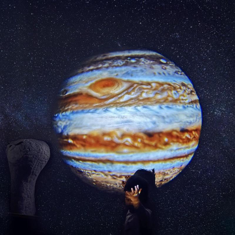 Usb Moon Earth Projection Atmosphere Light With 6 Films Starry Sky Lamp Night Light Bedroom Decoration Star Galaxy Projector