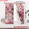 Modern Leopard Pink Flower Curtains Digital Printed Window Drapes Animal Floral Design Living Room Bedroom Decor Set Of 2 Made Polyester