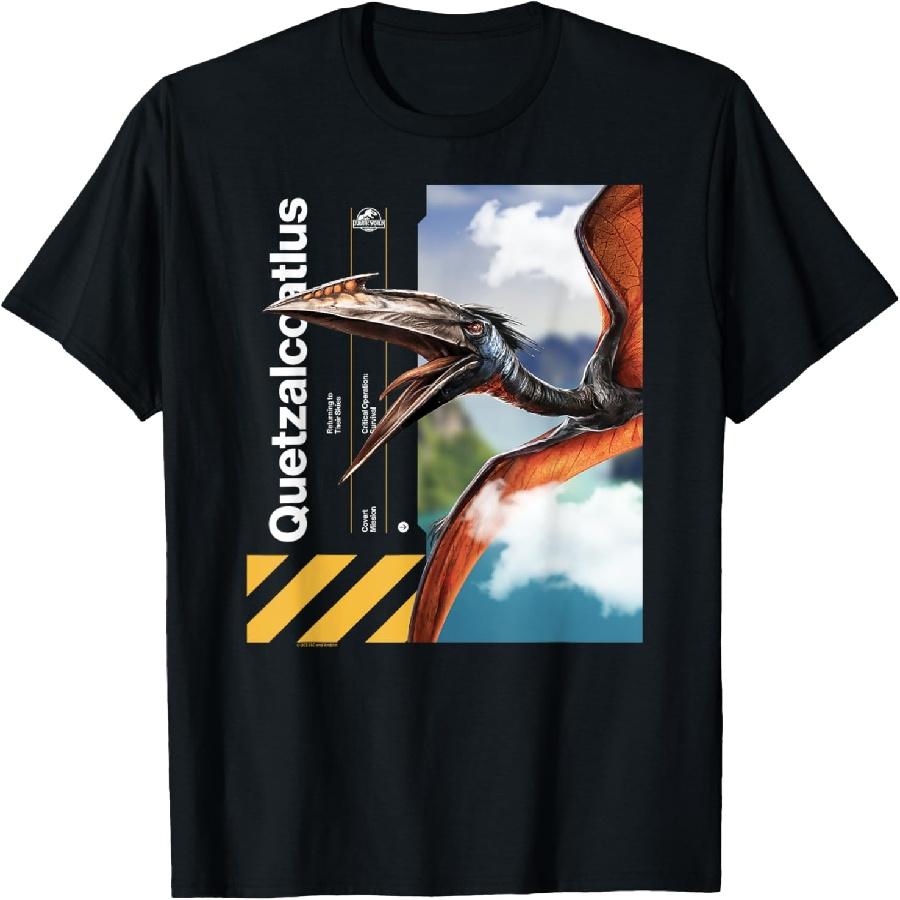 

Jurassic World Rebirth Quetzalcoatlus Covert Mission T-Shirt S чёрный