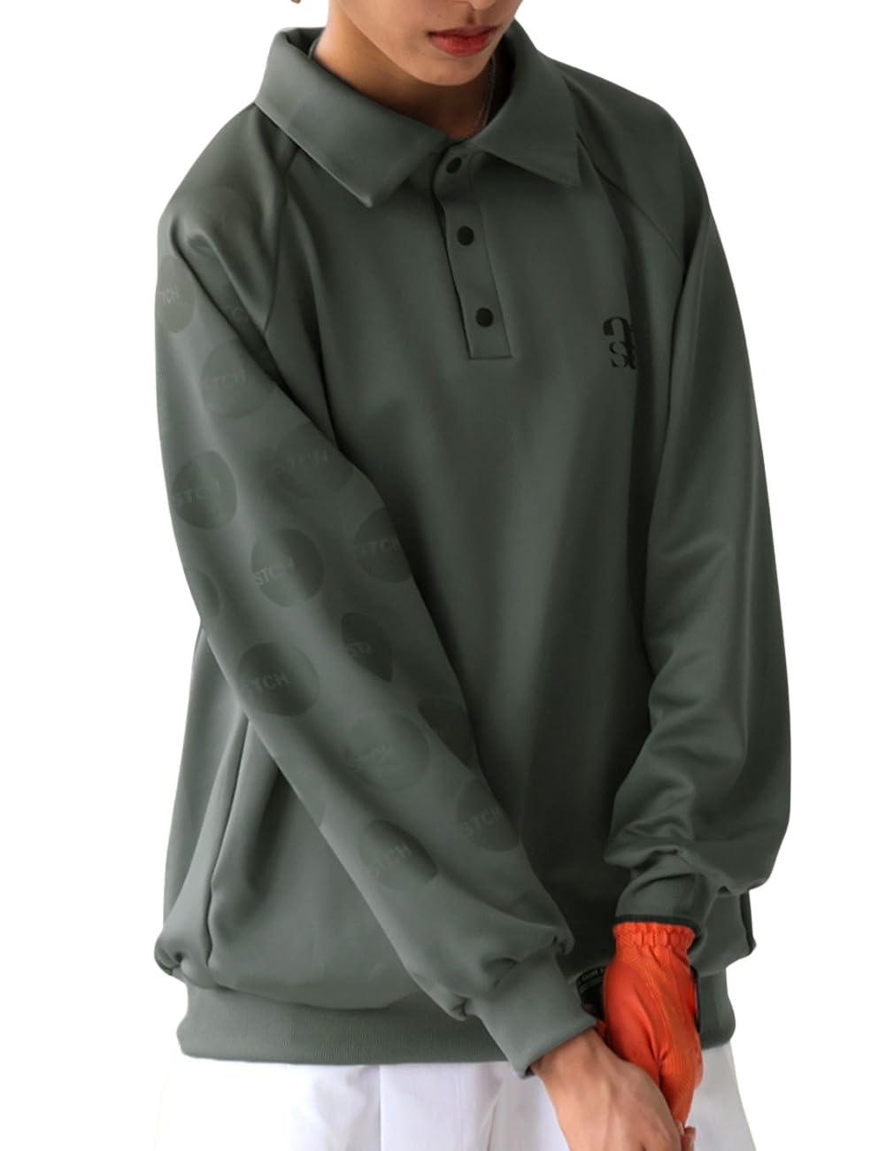 

ANTIQUA GOLF x STCH Топы для ML Серый [Antica] Женщины, ZST-00079 15,