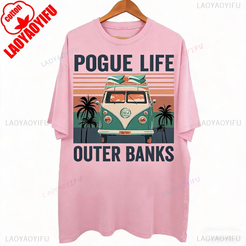 Vintage 90s Bootleg Style Pogue Life Outer Banks Gifts for Man and Women Unisex TShirt Hipster Street Fashion Shortsleev