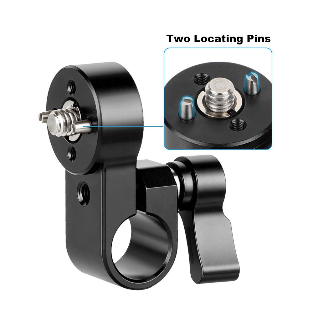 HDRIG 15mm Rod Clamp with 1/4 Positioning Pin for Camera Monitor 15mm Rod Clamp