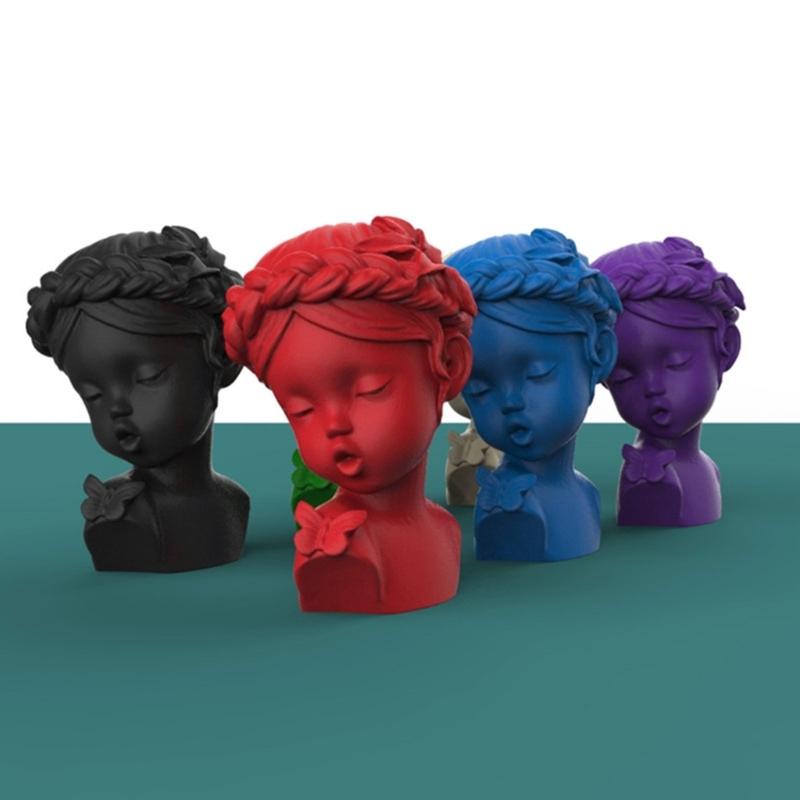 Female Body Candle Silicone Mould Shy Butterflies Girls Plaster Silicone Mold Portrait Ornament Mold for DIY Crafts