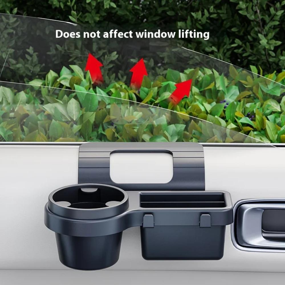 Car Multi Functional Phone Holder Storage Box Cup Holder Window Side Storage Organizer Space Saving Design Sunglasses Coins