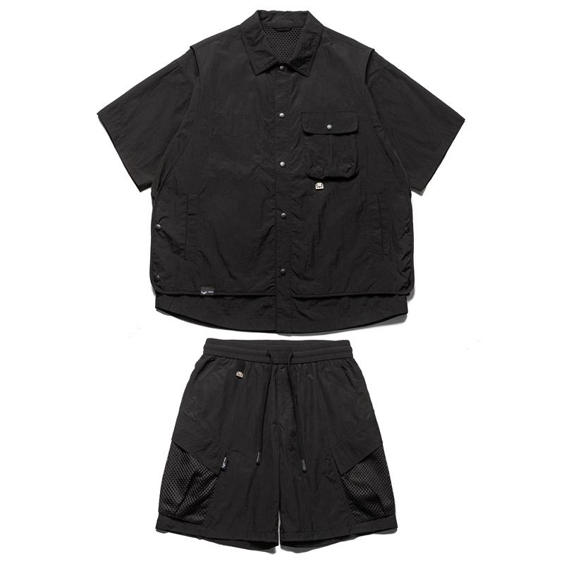 Moda Estiva Set di Pantaloncini Uomo Abbigliamento Vintage Traspirante Giacca Sottile a Maniche Corte Set da Uomo 2 Pezzi