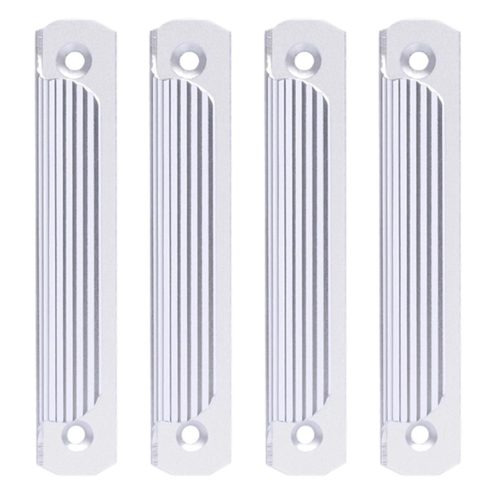 

4pcs Sliding Door Handle Black White Aluminum Alloy Cabinet Handles Window Cabinet Balcony Sliding Door Pull Drawer Handle срібний