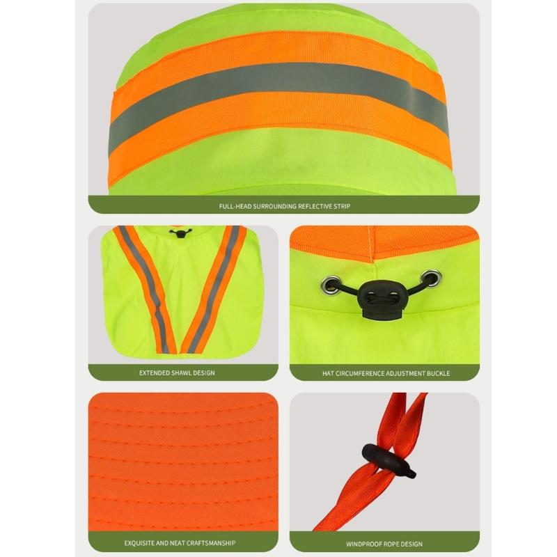 Lightweight Travel Hat Breathable Polyester Sun Cap With Reflective Strips For Running And Hiking