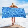 1 Stück Übergröße Blaues Mikrofaser-Strandtuch - Schnelltrocknend, Sandfrei, Leicht & Saugfähig für Reisen, Yoga, Sport, Pool, Schwimmen