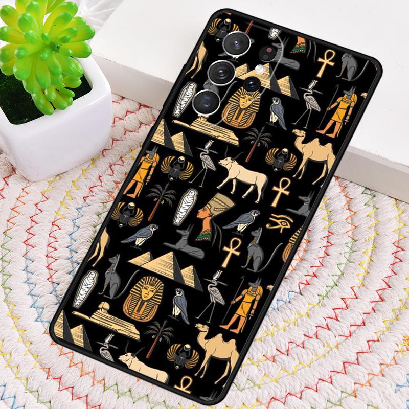 Egypt Nefertiti Anubis Ankh Phone Case for Samsung Galaxy note 10 pro S26 Ultra S23 S24 FE S25 S21 S22 PLUS shockproof Cove