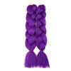 2Pcs 24-Inch Braiding Purple Hair Extension Natural Looking Halloween Costume Cosplay Stage Party Pre Stretched Long Braids Synthetic Hair Extension