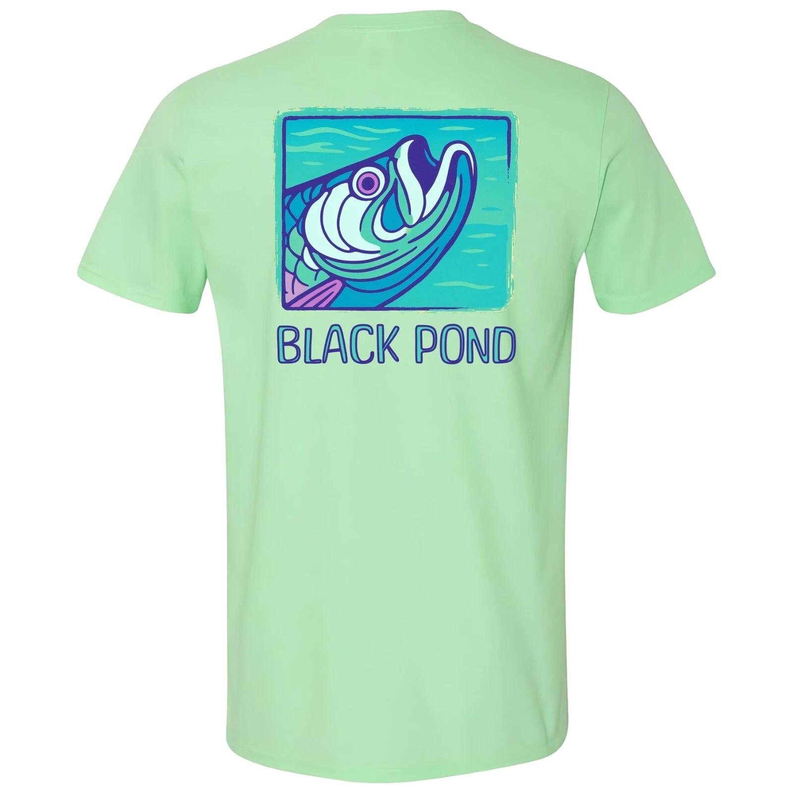 Black Pond Saltwater Series Tarpon Fish Men s T-shirt Inshore Fishing S