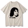 Summer men's TV GIRL band printed T-shirt, 100% pure cotton cartoon Harajuku comfortable clothing top