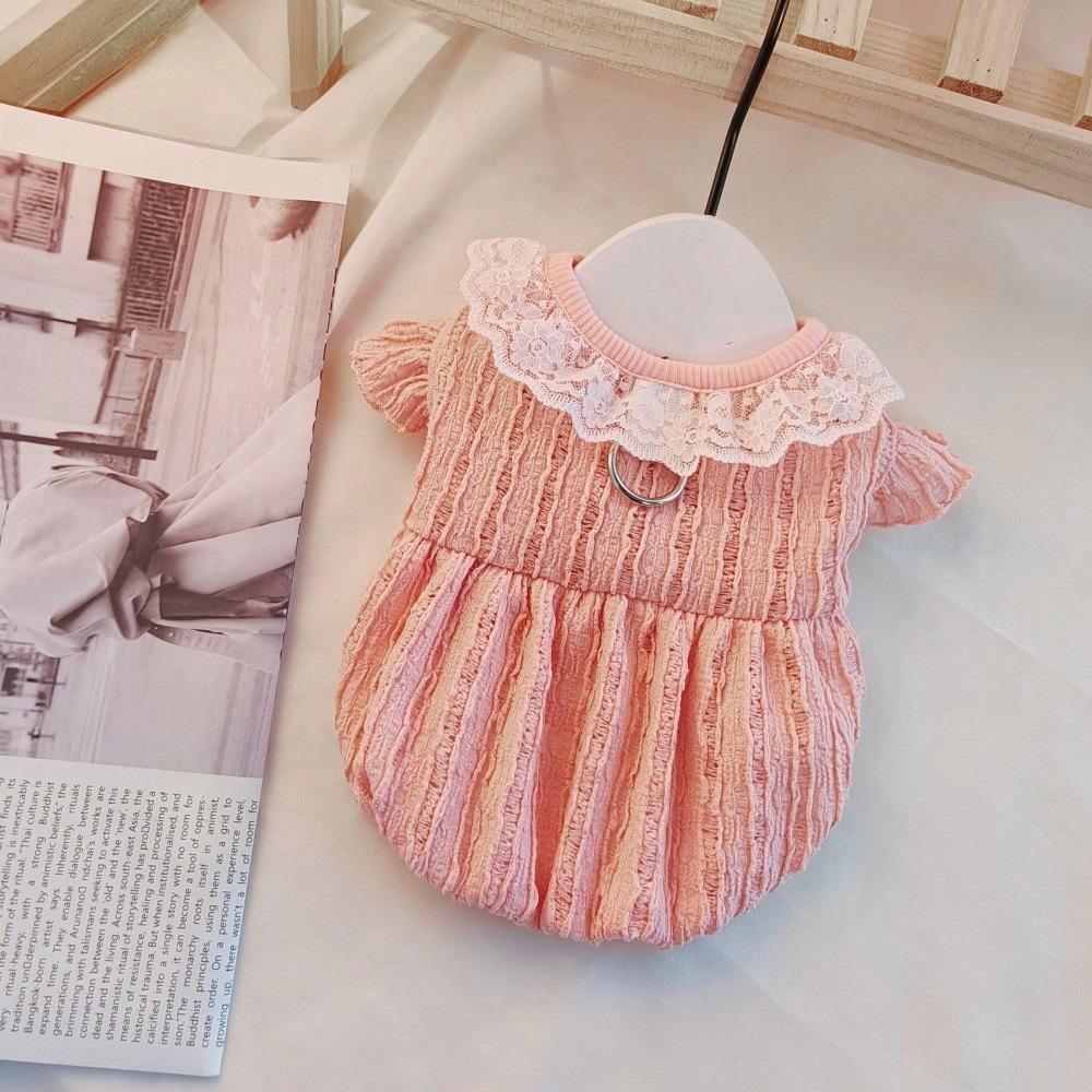 Comfortable Puppy Princess Dress Thin Breathable Pet Puff Skirt Fashion Pet Clothing  Daily Wear