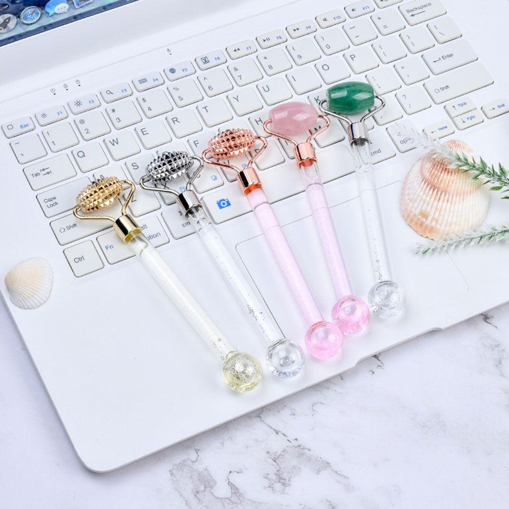 

Кристаллический хоккейный роликовый массажер для кожи, красоты, спа, роликовый массажер для лица, массажер для глаз, женский