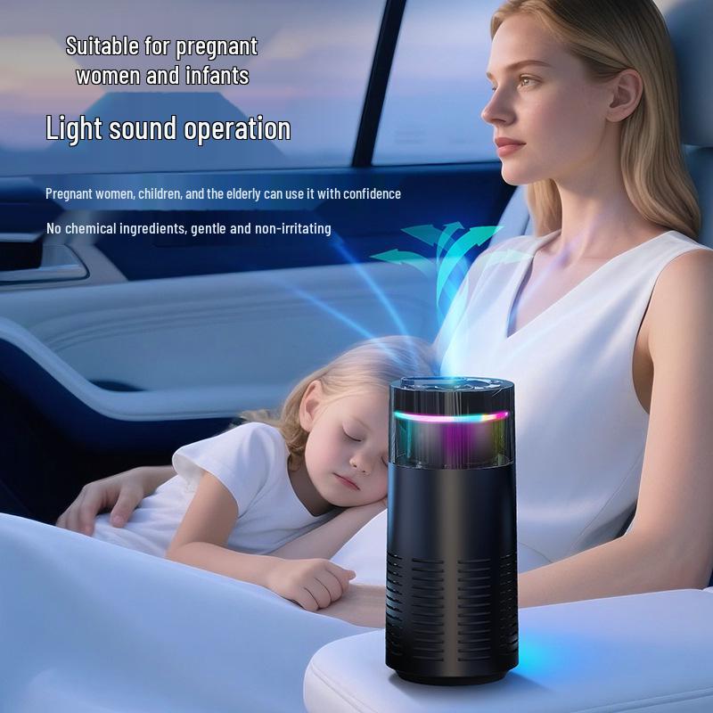 Portable Car Air Purifier & Odor Eliminator with Negative Ion Technology
