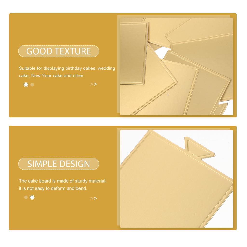100PCS Golden Square Mini Cake Boards Cake Boards Mousse Cake Board Dessert Displays Trays Pastry Mat Paper