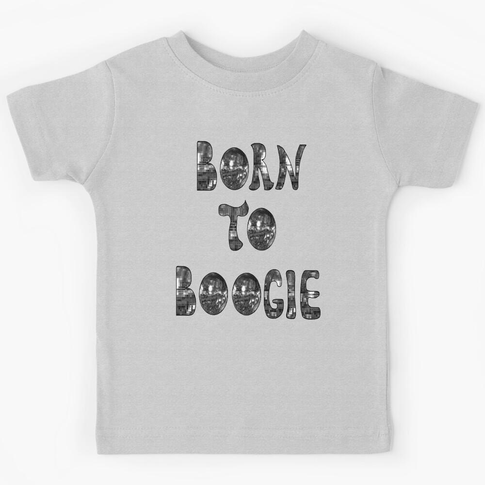 Born to Boogie 1970s Silver Kids T-Shirt 140