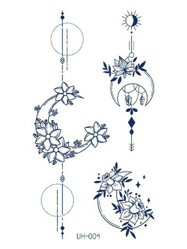 Ziołowe półtrwałe wodoodporne naklejki tatuażowe dla mężczyzn i kobiet