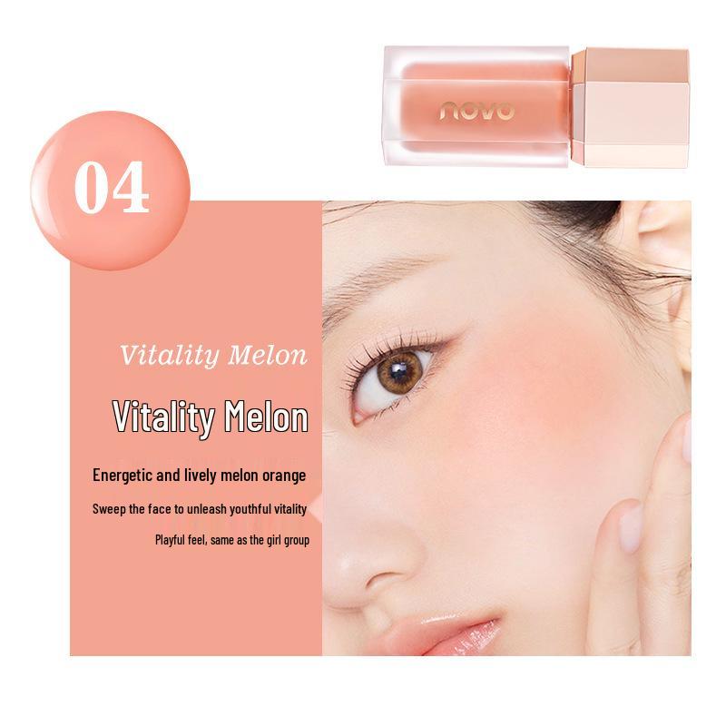 NOVO Hydrating Liquid Blush: Oxygen Plumping, Low Saturation, Brightening & Whitening Cream for Contouring.