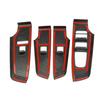 Carbon Fiber Style Window Lift Switch Panel Trim Cover for Mitsubishi Outlander