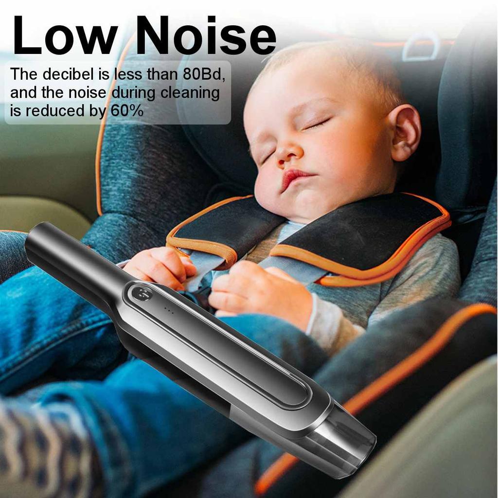 120W  Car Vacuum Cleaner Portable 8000PA Corded Handheld Low Noise Wet & Dry