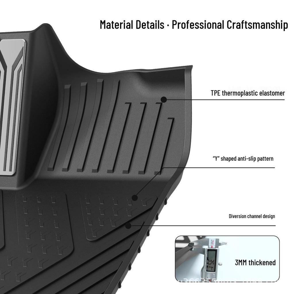Li Auto L8 Eco-friendly TPE Car Floor Mats (2023-2025) - Non-Slip, Wear-Resistant, Full Set