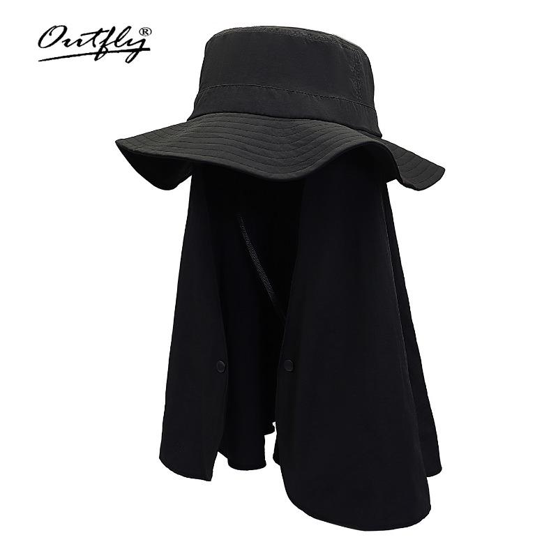 Spring and Summer New Sunscreen Sun Hat Men and Women Outdoor Fishing Breathable Bucket Hat Large Shawl 360 Degree Hat