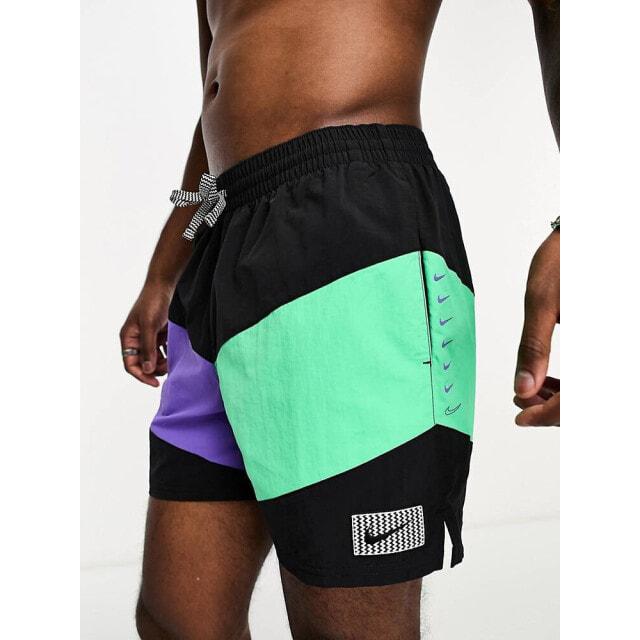 

Черные шорты для плавания с цветными блоками Nike Swim Icon Volley 5 дюймов