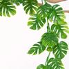 Simulation Green Plant Turtle Back Bamboo Palm Leaf Green Vine American Tablecloth Holiday Party Decoration Imitation