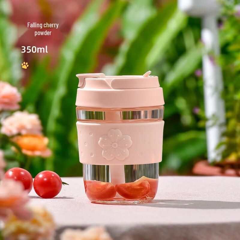 Vanow Portable Glass Water Bottle with Straw