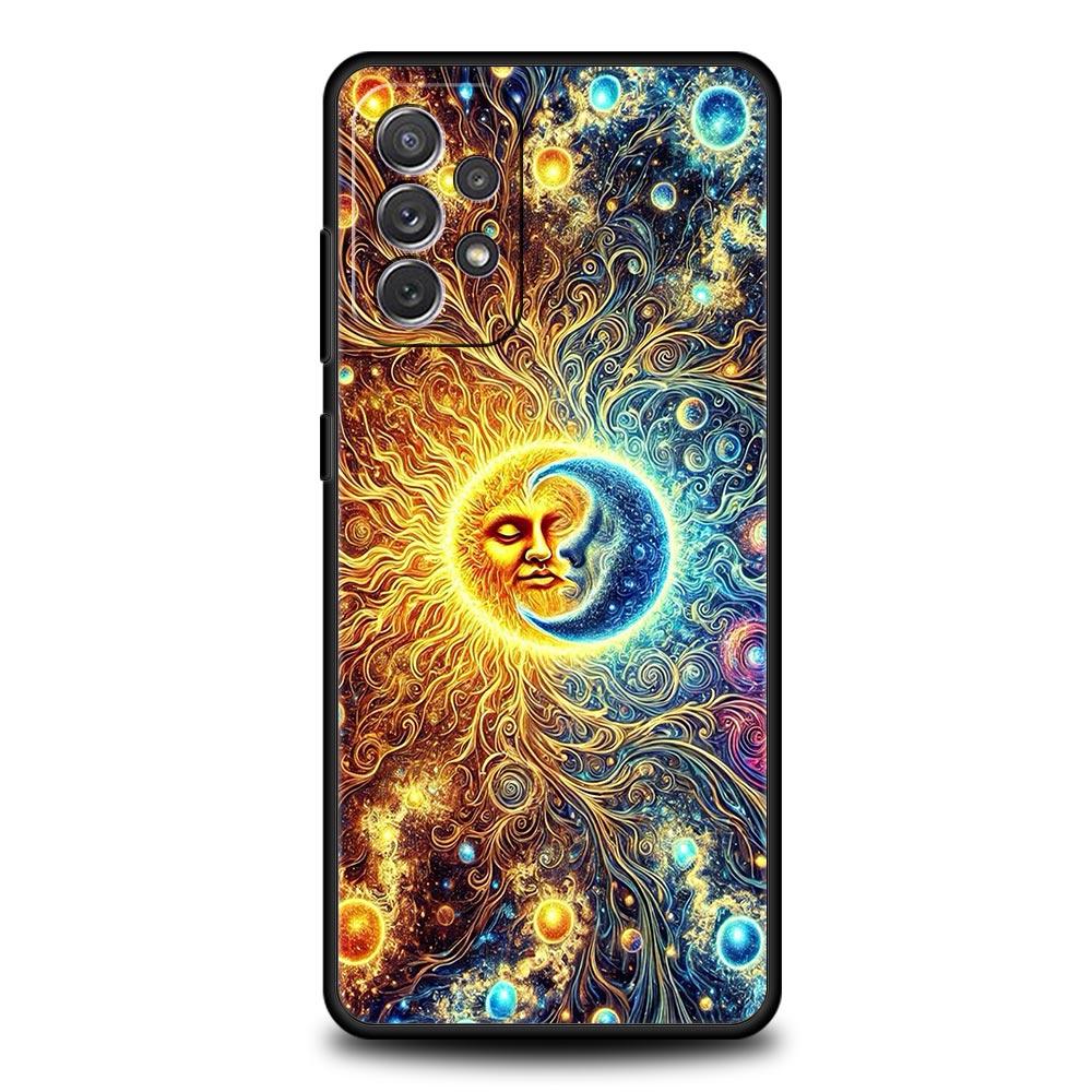 Moon Sun Phone Case For Samsung Galaxy A17 A07 A55 A35 A25 A15 A05s A33 5G A31 A23 A21s A13 A41 A73 A53 A51 A71 A03s S10 Cover