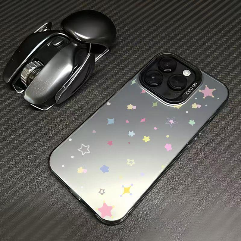 Polka dot color star color silver shell for Apple 16/15/14 Pro mobile phone case 15promax13/12/11X