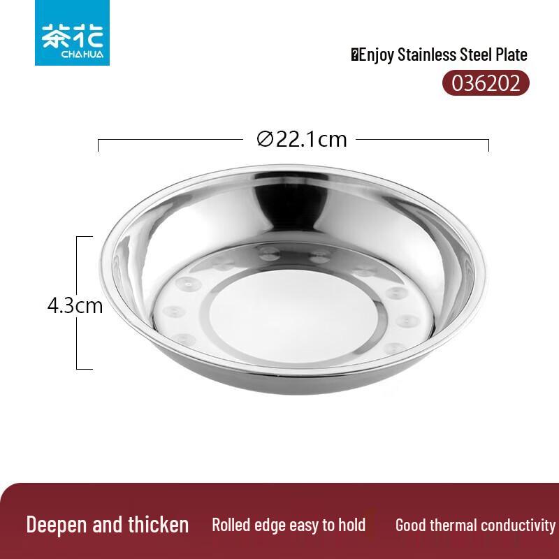 Chahua Stainless Steel Plate Set