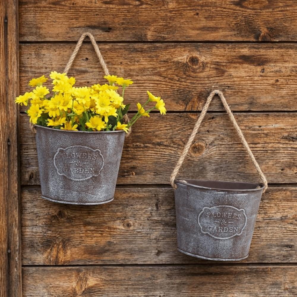 Semicircle Wall Mounted Planter Country Style Wall Flower Holder Flower Vase  Succulent Plant