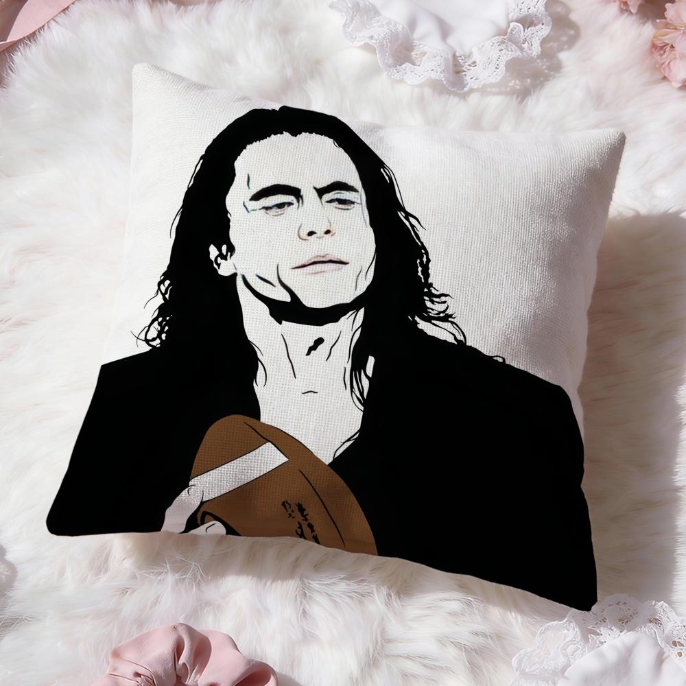 Hot T-TThe Room Cushion Cover Soft Washable Pillow Case Multi-Scene for Couch Bed Travel Office Use