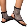 New summer foreign trade women's flat sandals clip mesh pressure drill sexy lace flat sandals