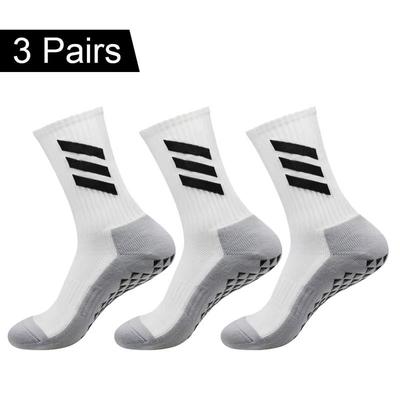 3 Pairs Men Women Non-slip Football Socks Breathable Socks Basketball Socks Riding Sports Socks