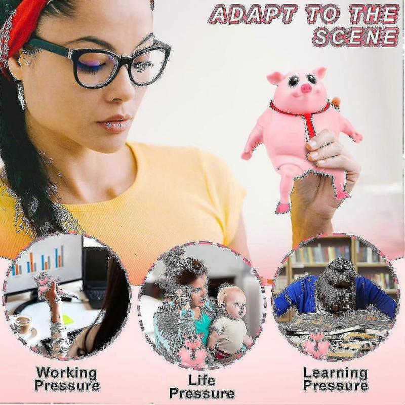 Schwein Quetschball Spielzeug, Anti-Stress Schwein Quetschball Spielzeug, Rosa Schwein Lustiges Sensorisches Quetschspielzeug