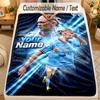 Flanell-DeckeErling Haaland Benutzerdefinierter Name Text Personalisierte Weiche Warme Überwurfdecke Heimdekoration Geschenk
