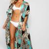 2022 Long Print Beach Cover up Pareos de Playa Mujer Robe de plajă Plus size Bikini Cover up Robe Plage