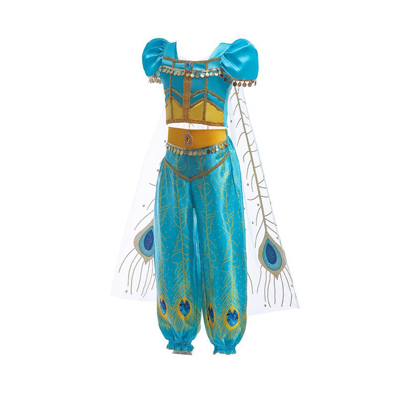 Halloween cosplay jasmine princess dress European and American children's new dress children's dress girls girls dress