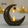 Mini Ramadan Moon Light Ramadan Decoration Soft Glow Battery Powered Eid Ramadan Candle Light Nightstand Decor