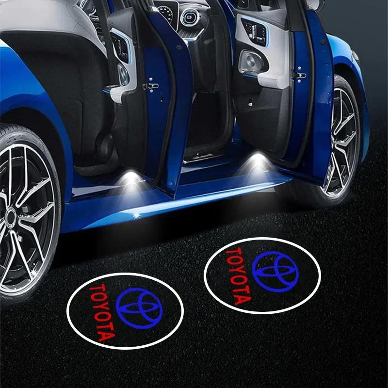 2PC/SET Car Door Welcome Light Led Car Projector Lamp Car Accessories For Toyota Corolla Yaris Chr Auris RAV4 Camry Highlander