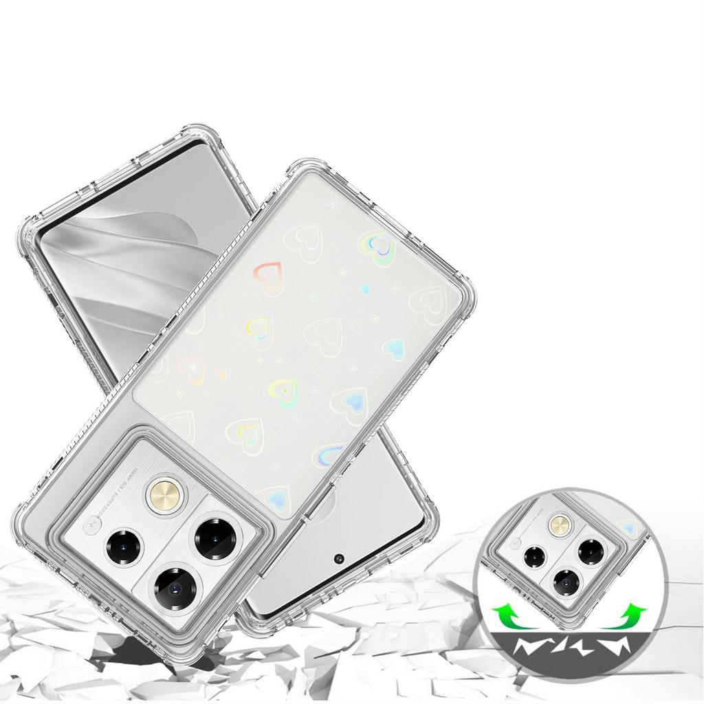 Clear Phone Case for Infinix Note 40 Pro 4G/5G/Note 40 Pro+ Precise Cutouts Acrylic TPU Cover with Laser-printed Film