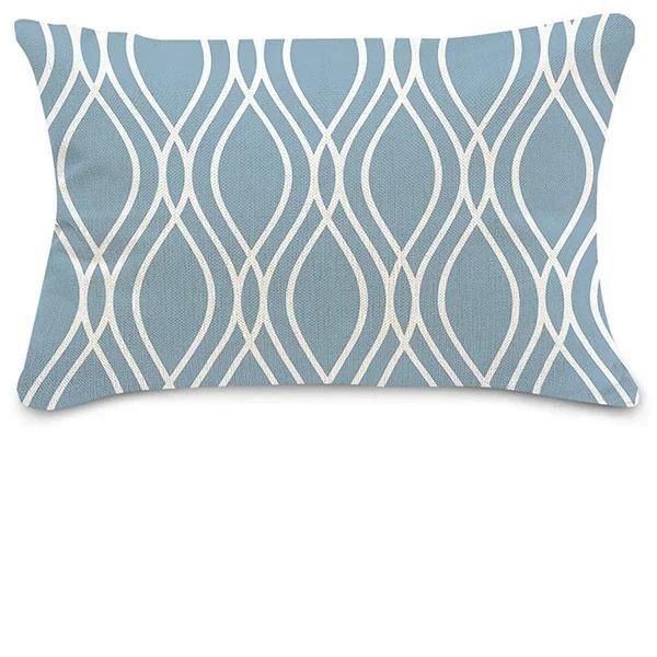 Nordic Sweet Home Light Blue Geometric Pillowcase Decorative Sofa Cushion Cover Pillowcase