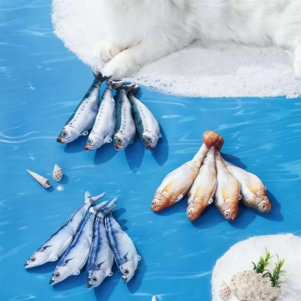 1/3Pcs Motion Sensor Interactive Cat Toy Realistic Flopping Catnip Kicker Toy  Interactive Play