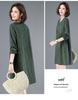 Petite Women's 2024 Spring/Autumn Korean Loose Cotton Linen Casual Short Dress