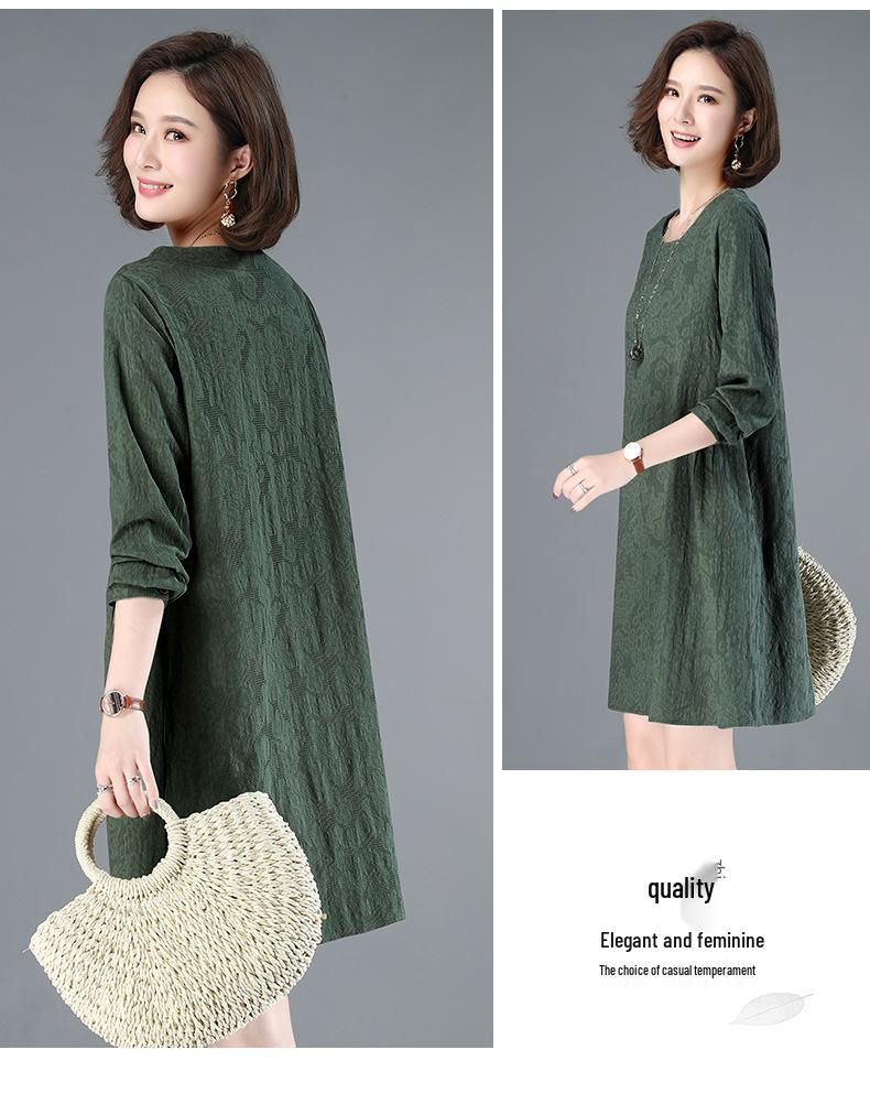 Petite Women's 2024 Spring/Autumn Korean Loose Cotton Linen Casual Short Dress