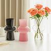 Creamy Color Glass Vase Hydroponic Flower Vase Transparent Plant Pots Dinning Living Room Decorative Vases Home Office Decor